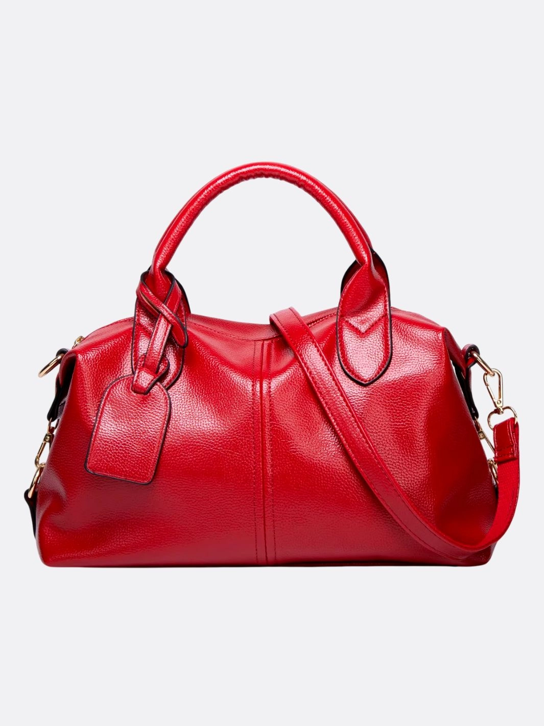 Elegant Leather Satchel Bag ?C Versatile Handbag with Detachable Strap Chic Daily Look Travel Essential