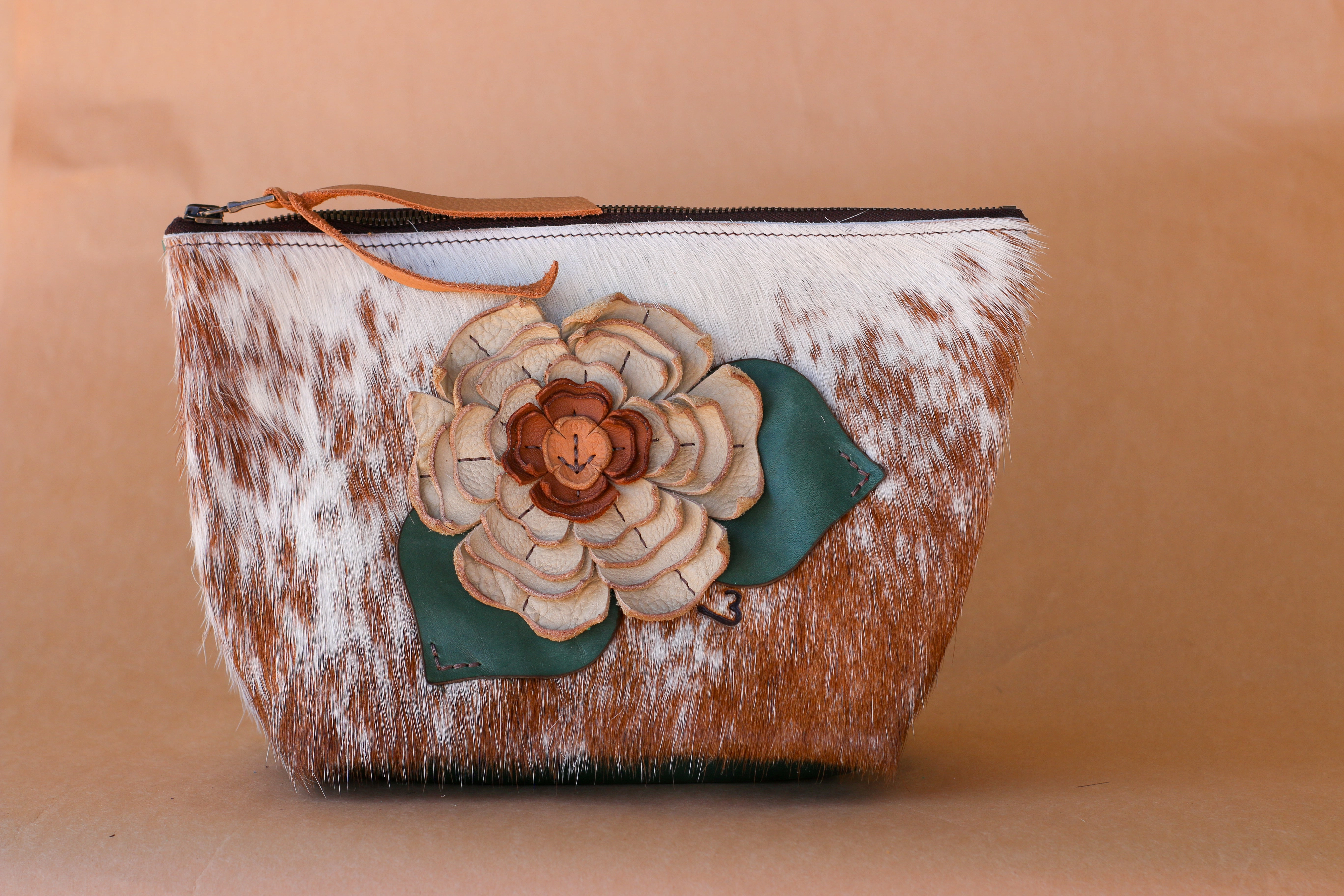 Versatile Case Personal Holder Cowhide Makeup Bag