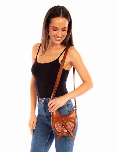 Western Shoulder Bag Crossbody Floral Tooled Outdoor Function Urban Organizer