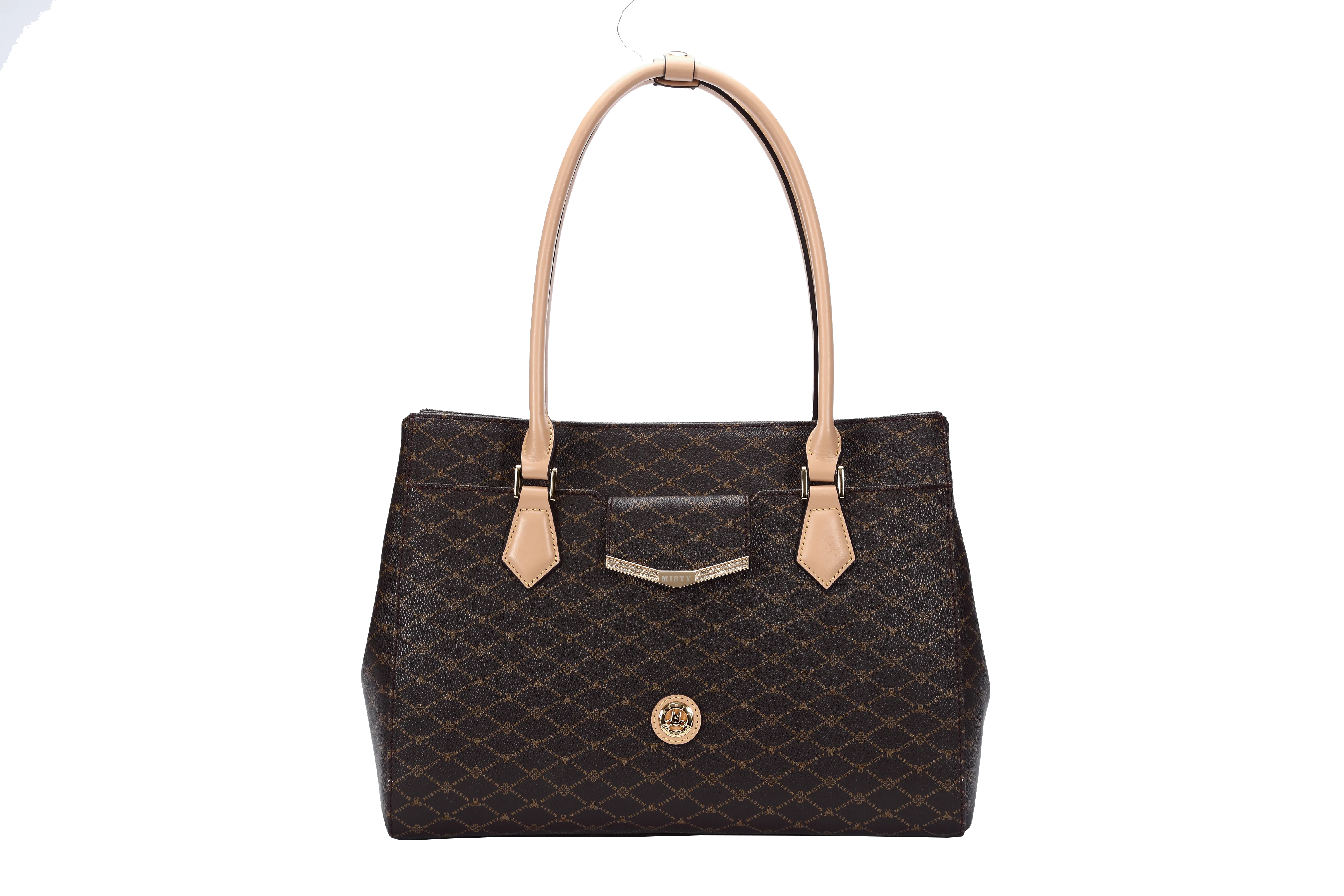 Effortless Style Stylish Pick Misty Milan  Genuine Leather Tote Bag  [Made in Italy]