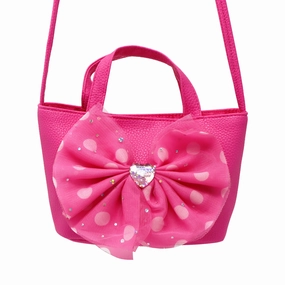 Compact Versatility Pink Poppy Polkadot Bucketbag Handbag