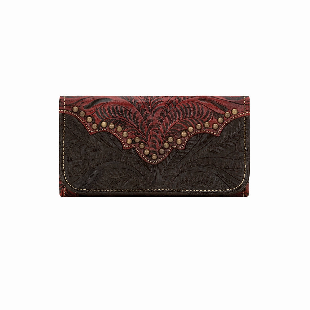 Minimal Utility Durable Fabric American West Handbag Annie's Secret Collection: Leather Tri-Fold Western Wallet