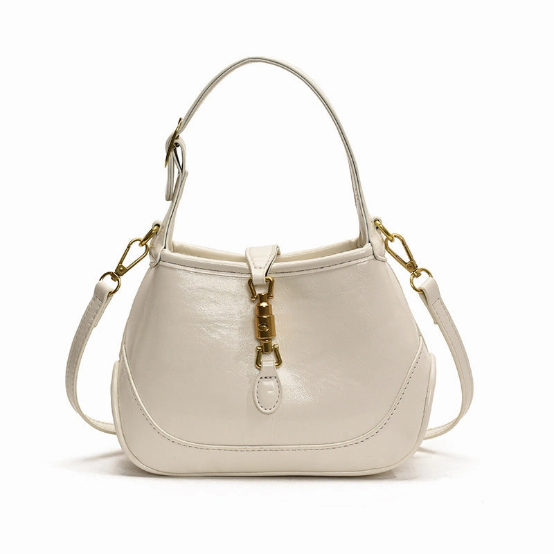 Sofie Saddle Bag ?C Glossy Burgundy Vegan Leather Shoulder Bag Modern Appeal Everyday Use