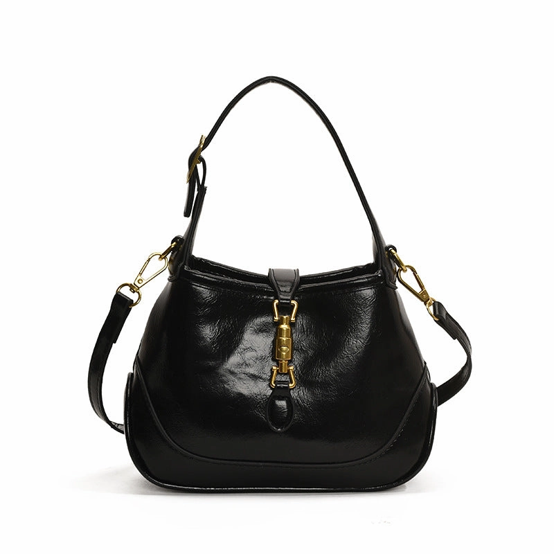 Comfort Carry Gear Classic Appeal Sofie Saddle Bag ?C Glossy Burgundy Vegan Leather Shoulder Bag