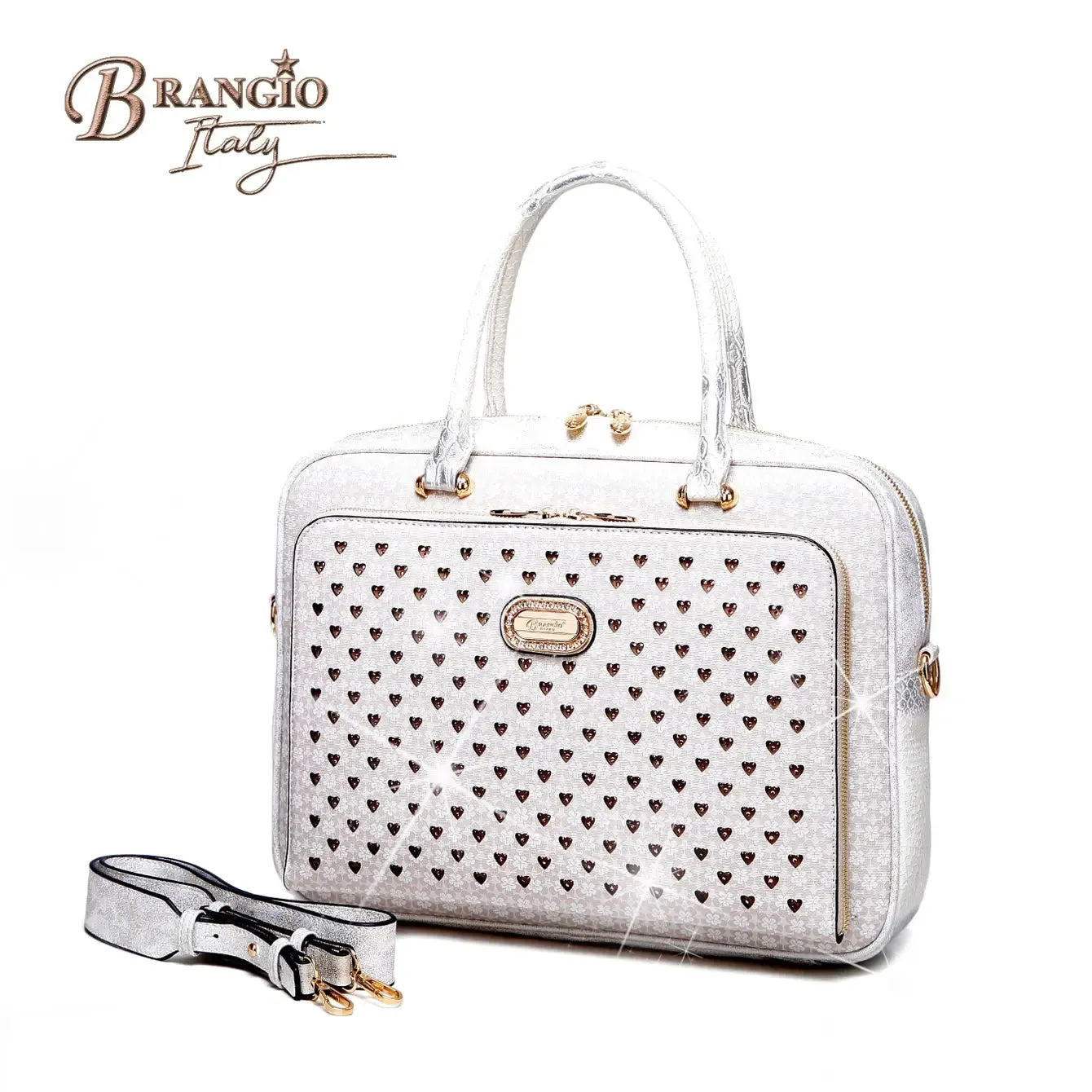 Refined Vision Stylish Everyday Galaxy Stars Crystal Stud Laptop Office Bag