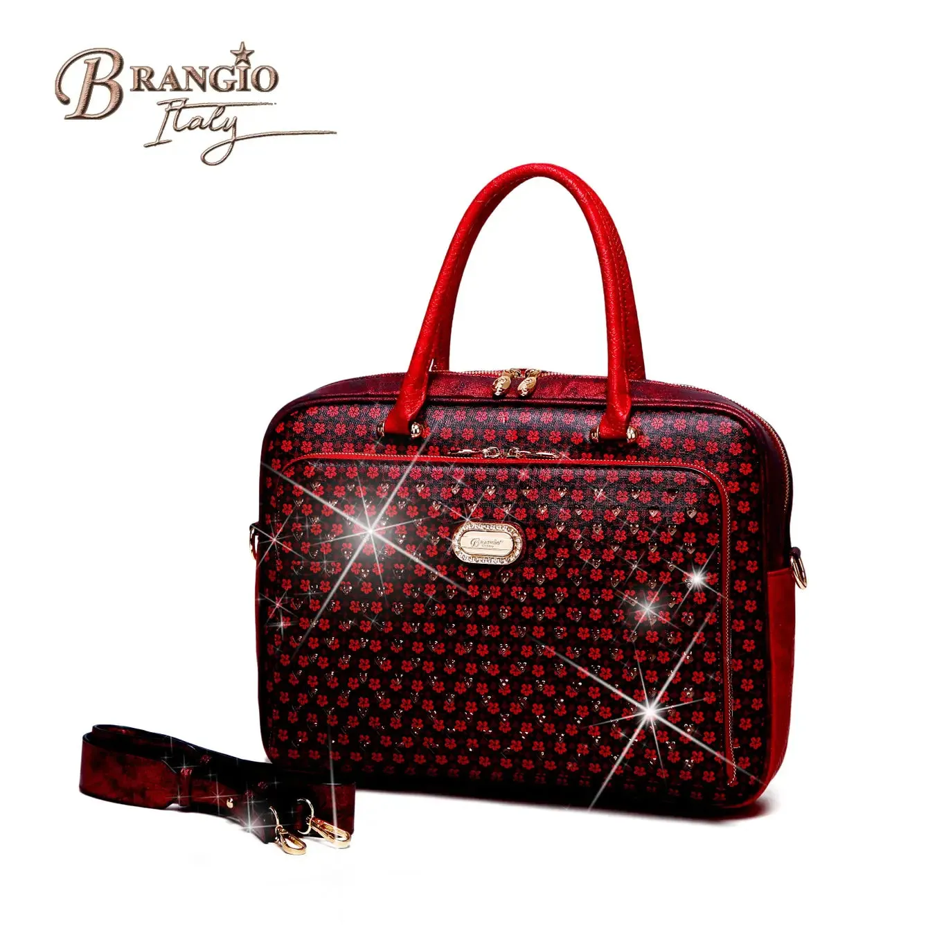 Light Carry Refined Street Galaxy Stars Crystal Stud Laptop Office Bag