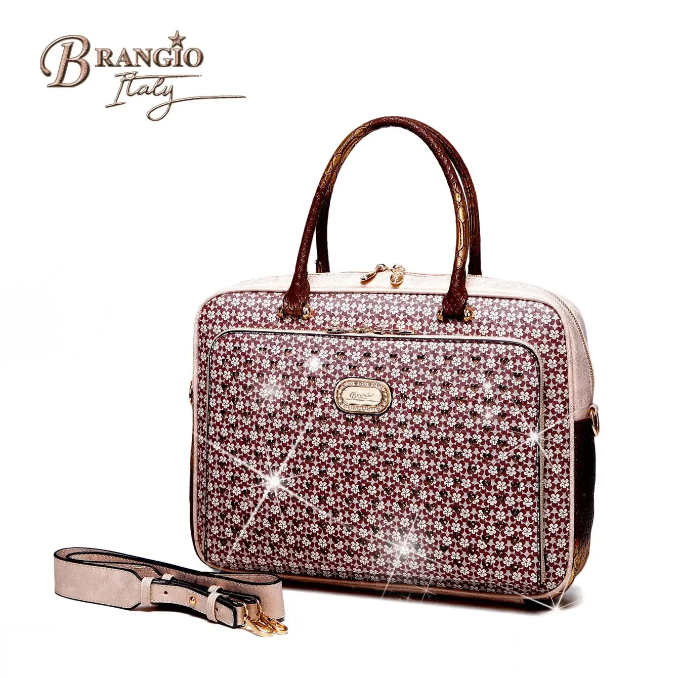 Minimal Accent Style Performance Galaxy Stars Crystal Stud Laptop Office Bag