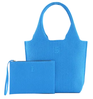Sutton City Tote - Blue Stripe - Medium Eco-Friendly Shopper Durable Fabric