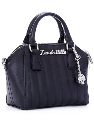 Timeless Lifestyle Mini Lady Vamp Tote in Matte Black by Lux De Ville (with crossbody strap)