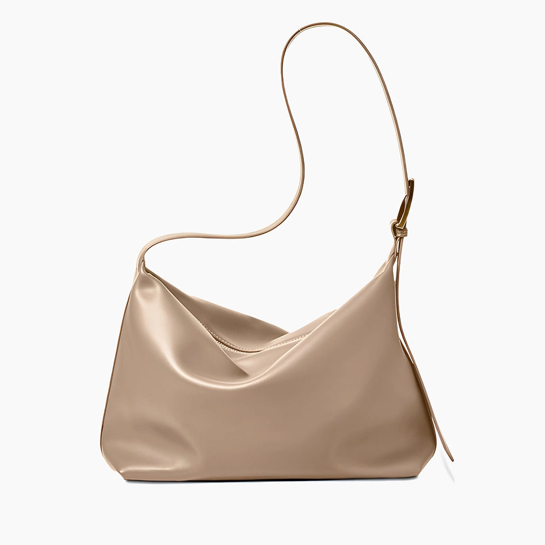 Monica Soft Leather Shoulder Bag ?C Slouchy Luxe in Black Leather Spacious Interior Timeless Charm