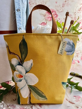 Magnolia Hope Basket, ?CHandmade USA Floral Knitting & Crochet Tote Leisure Day
