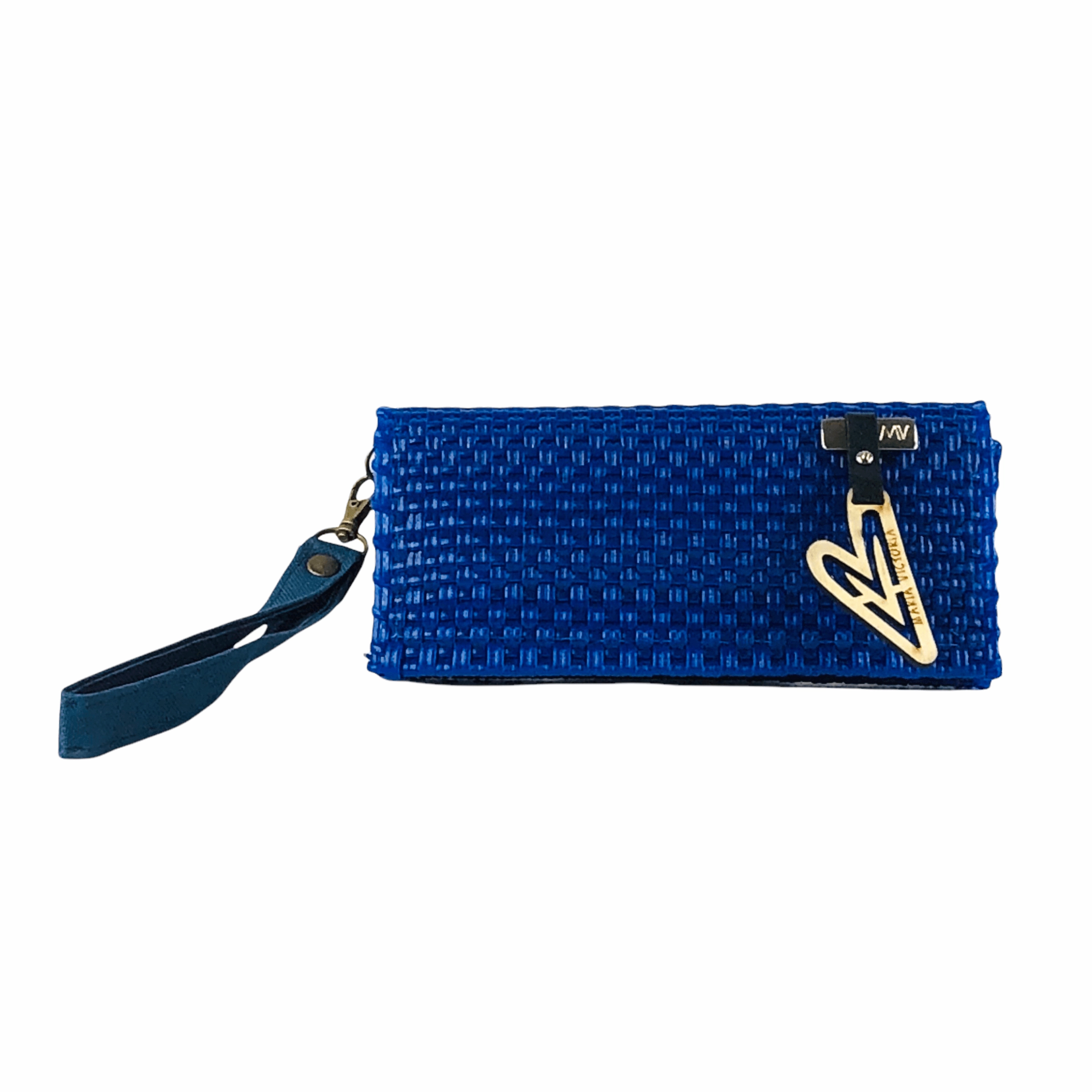 Maria Victoria | Royal Blue Wallet | Upcycled, Handwoven Classic Design Refined Harmony