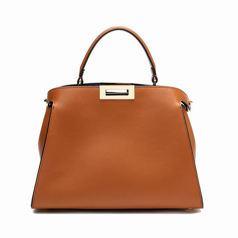 Aurora | Caramel Leather Tote ?C Sophisticated & Timeless Compact waist bag
