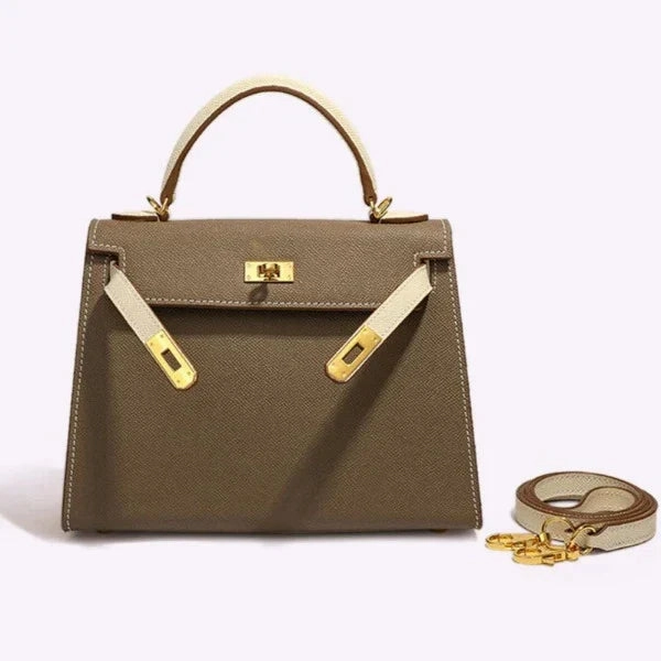 Jovienne | Luxury Teal & Tan Leather Handbag ?C Iconic Elegance & Timeless Design Luxury Essential