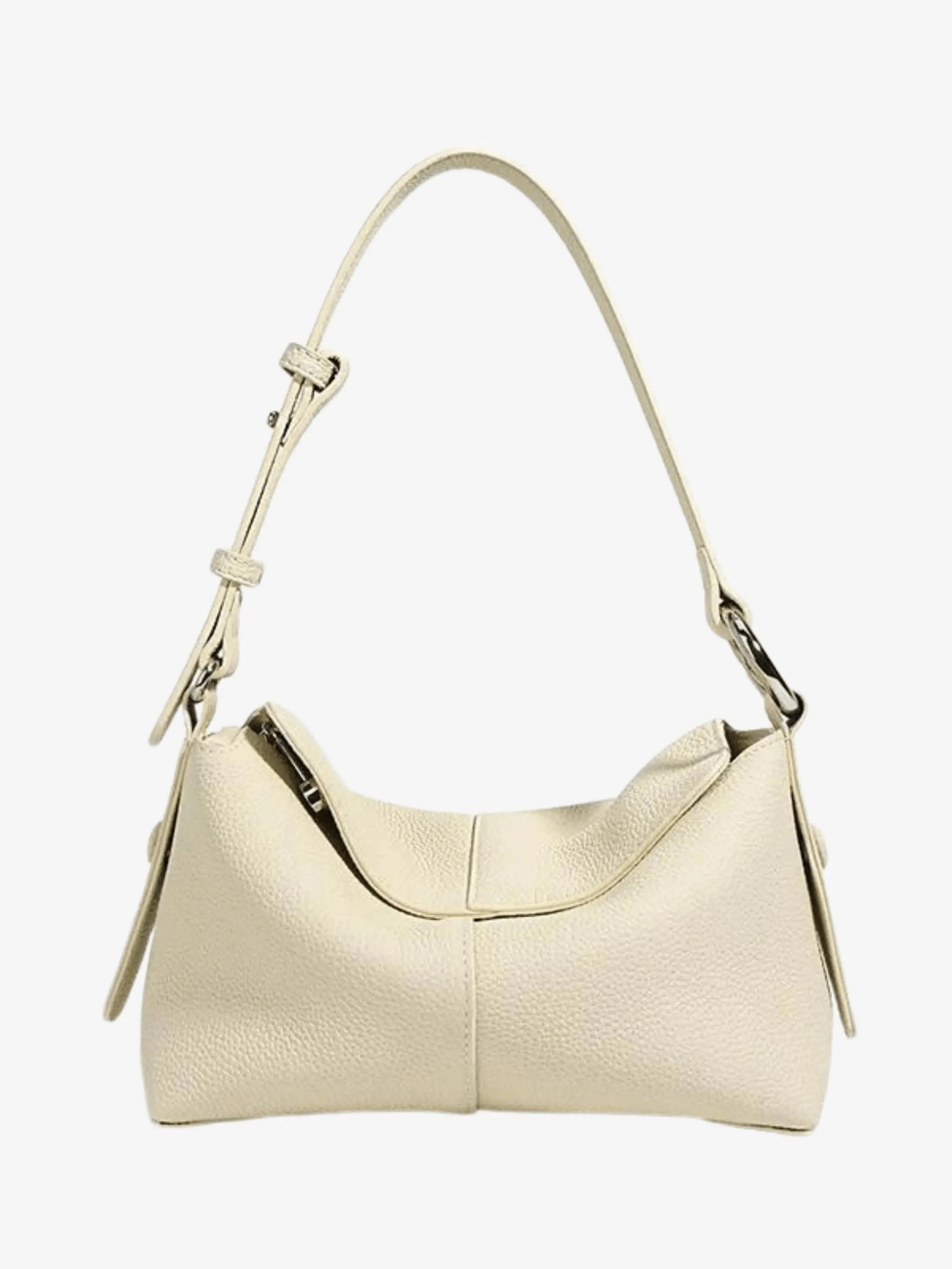 Elegant Finish Sophie | Luxe Taupe Leather Shoulder Bag ?C Effortless & Chic