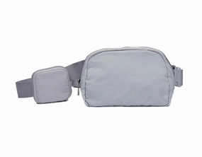 WanderFull Gray HydroBelt Bag with Removable Hydration Holster Practical Functionality Canvas texture