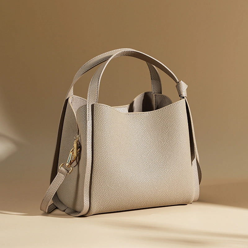 Women??s Leather Bucket Bag ?C Minimalist Shoulder bag Urban Travel