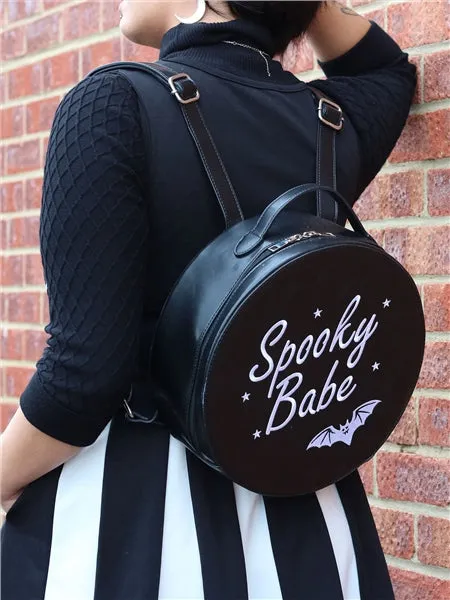 Night Out Fashion Minimal Spooky Babe Backpack in Black