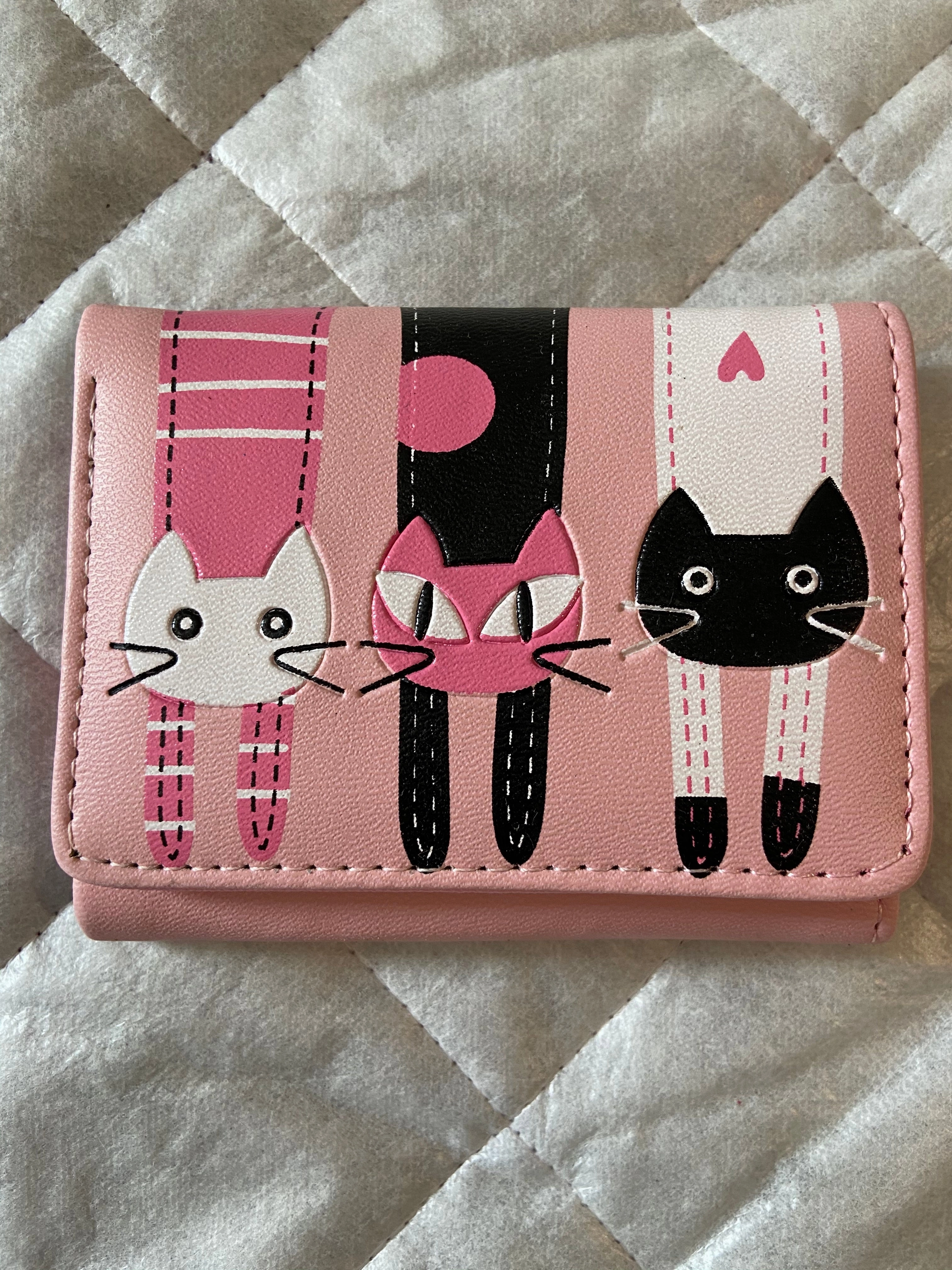 Wallet - Stretching Kitties - Small Easy Access