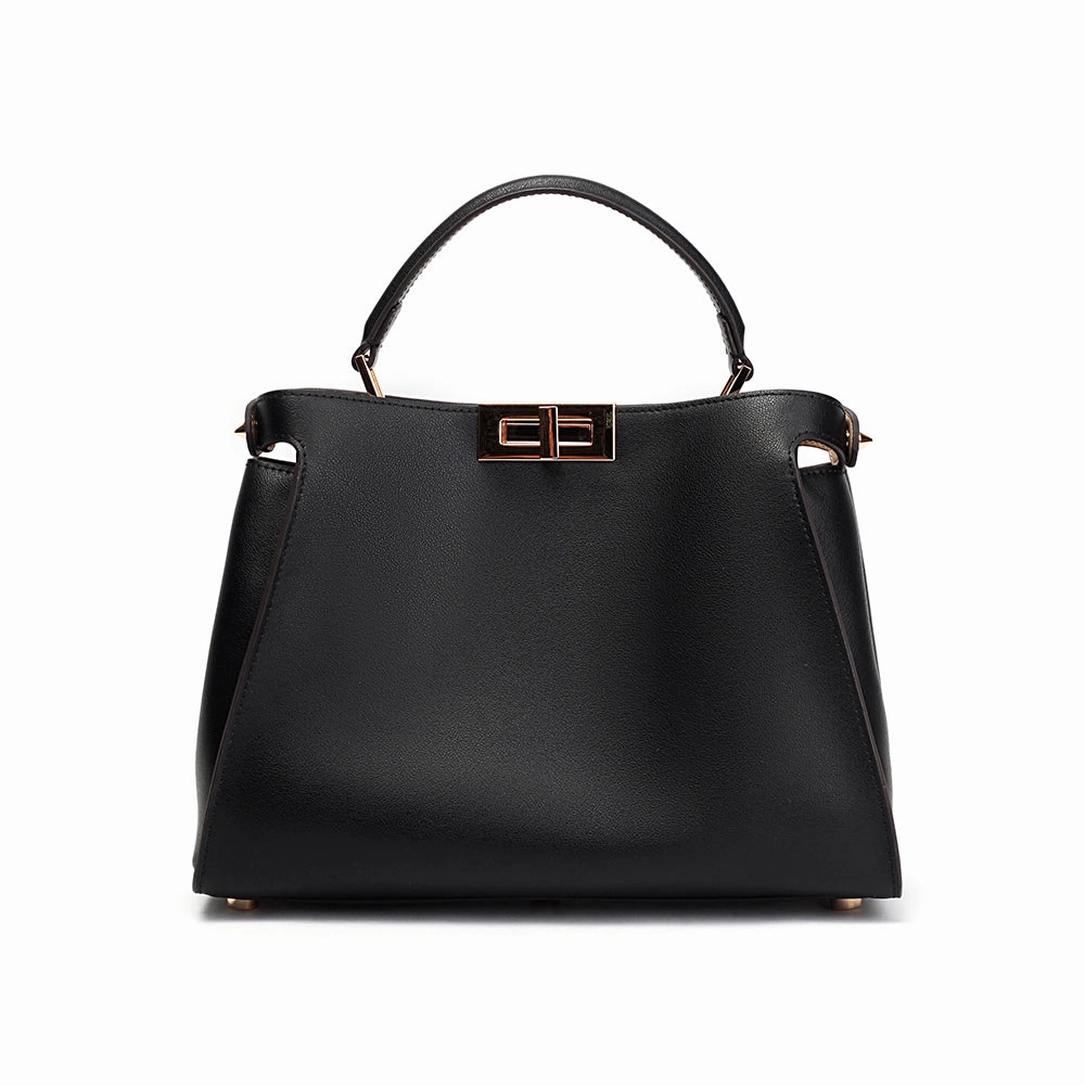 Celeste | Black Structured Leather Tote ?C Timeless & Chic Refined Travel