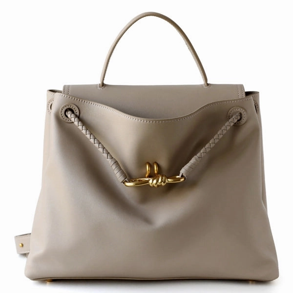 Ella Structured Flap Handbag - Elegant Top Handle with Knot Detail Formal Outfit