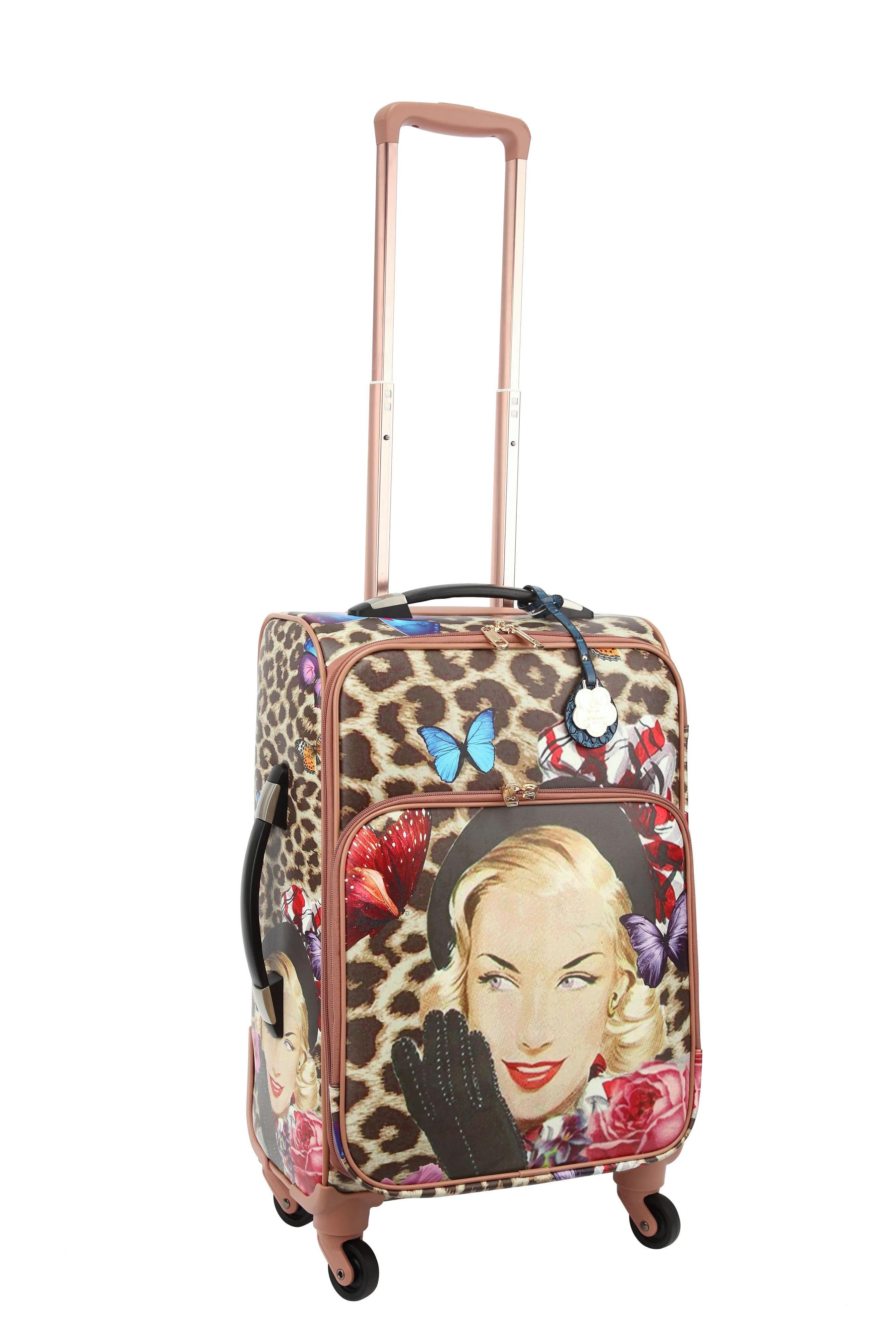 Leopard Vintage Carry on Luggage with Spinner Wheels Stylish Feature Craftsmanship Pride