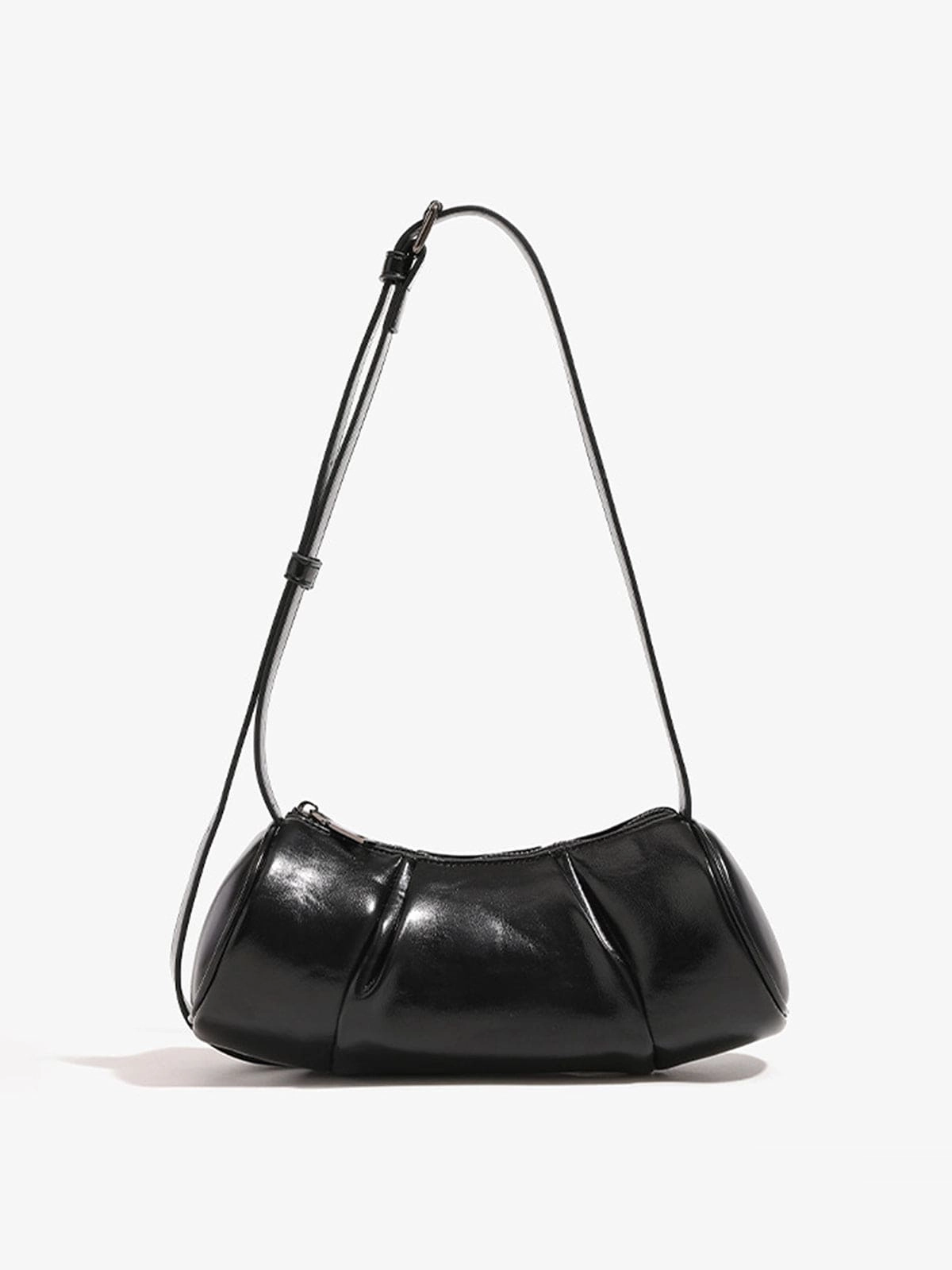 Evie | Pleated Leather Shoulder Bag ?C Chic & Timeless Trendy Outline Luxury Appeal