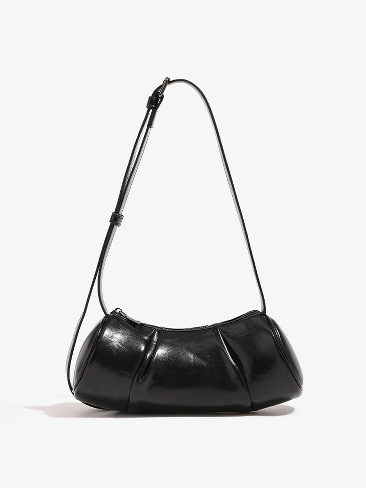 Lightweight Functionality Stylish Carry Evie | Pleated Leather Shoulder Bag ?C Chic & Timeless