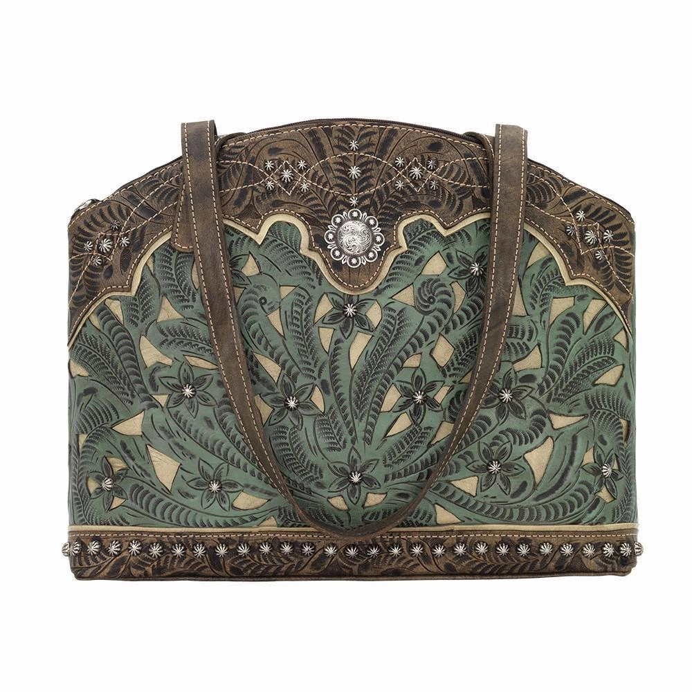 Portable Travel Stylish Function American West Handbag Annie's Secret Collection: Concealed Carry Leather Half Moon Tote