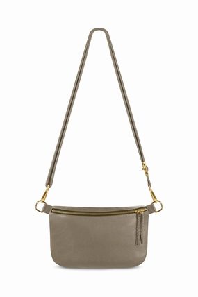 Ramona Leather Handbag Khaki with Pocket Stylish Companion