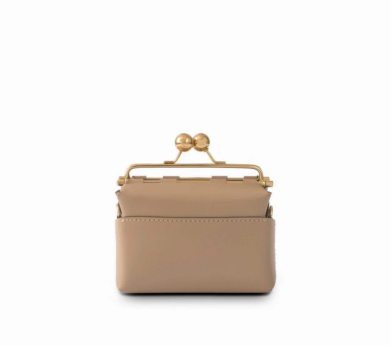 Leather Finish MINI KISSLOCK BAG