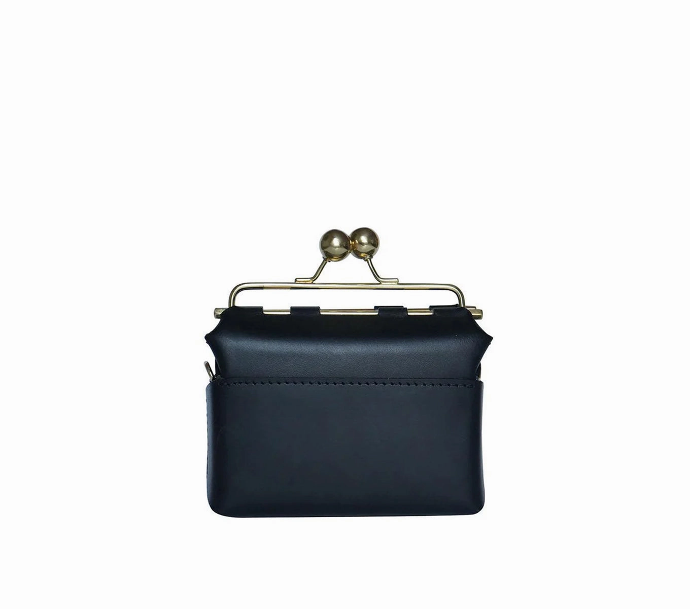 Chic leather clutch MINI KISSLOCK BAG