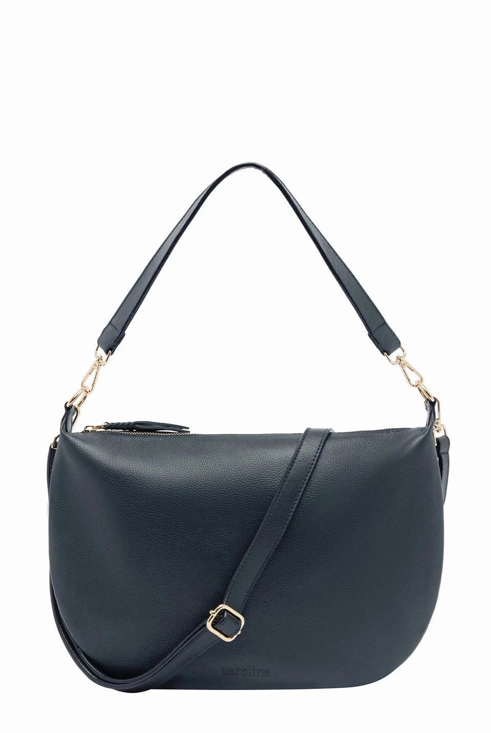 City Adventure Minimal Utility Melissa Bag Navy Soft Leather Large