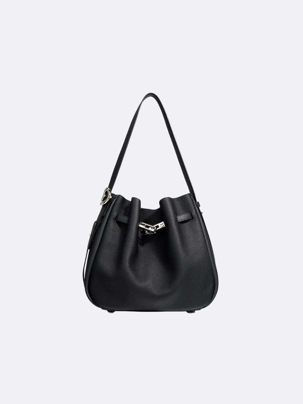 Commuter Friendly Functional utility Luxury Leather Bucket Bag for Women ?C Sleek Structured Design