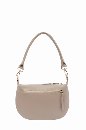 Versatile Design Melissa Bag Nude Soft Leather