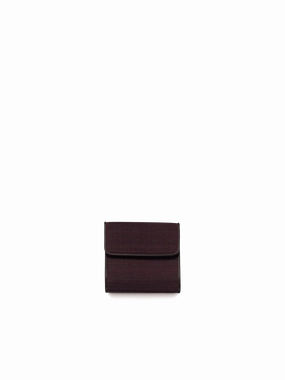 Slim zippered pouch Small Flap Wallet in Horsehair