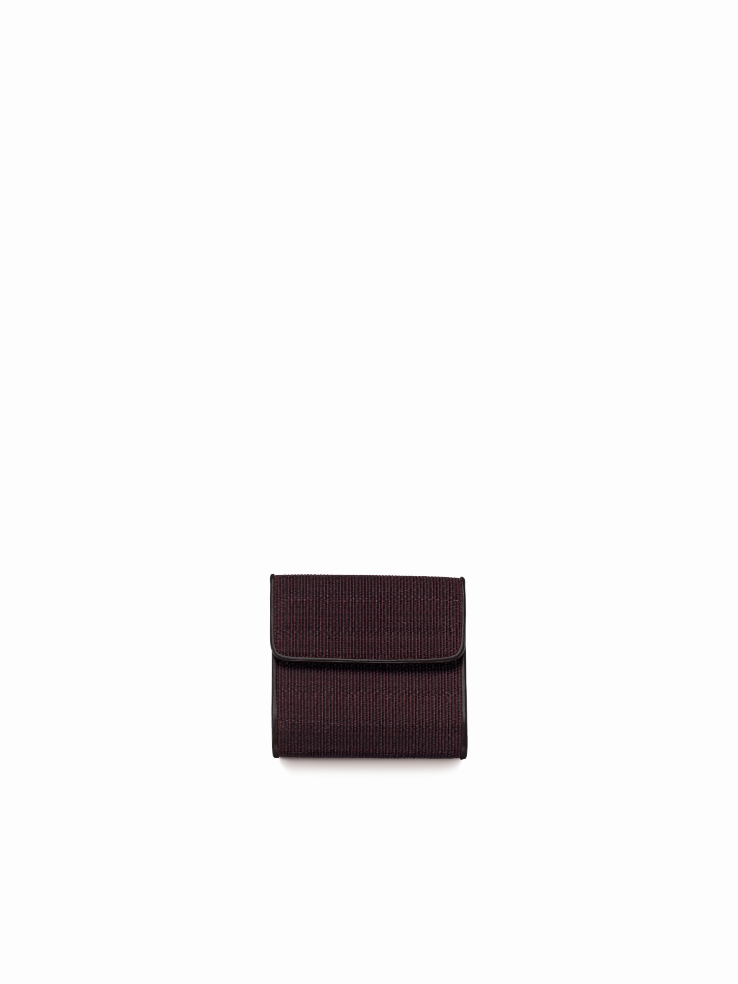 Slim zippered pouch Small Flap Wallet in Horsehair