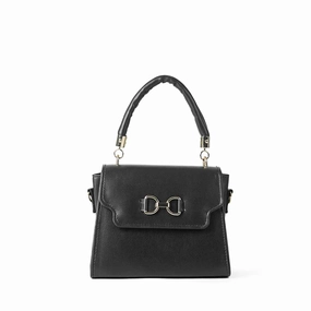 Elegant Daily zipper closure Elsa Bag Black (Plain)