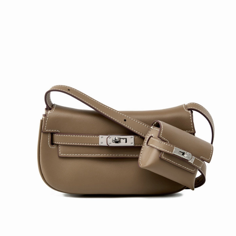 Sienna | Elegant Soft Leather Shoulder Bag with Mini Pouch ?C Chic & Functional Polished Motion