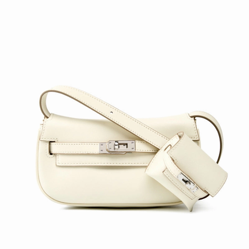 On-the-Go Bag Sienna | Elegant Soft Leather Shoulder Bag with Mini Pouch ?C Chic & Functional