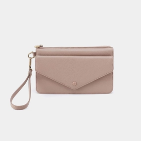 Timeless Construction Modern Timelessness Goldie Wristlet in Pebbled Leather - Warm Adobe