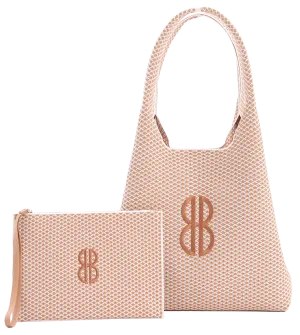 Sutton City Tote - Buckthorn Diamond Monogram / Detachable Metal Chain - Large Weekend Essentials