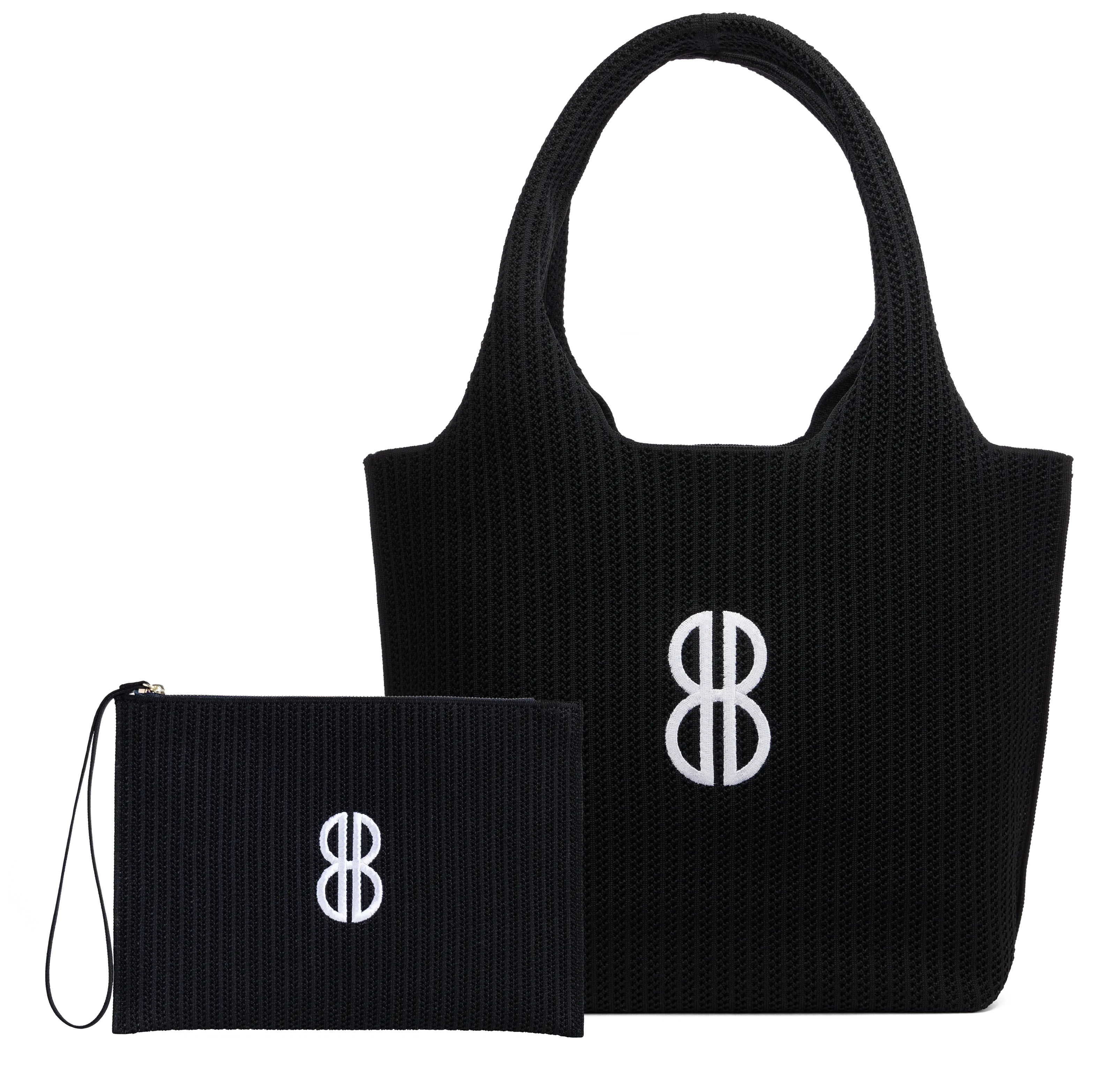 Sutton City Tote - Black Stripe Monogram - Medium All Purpose