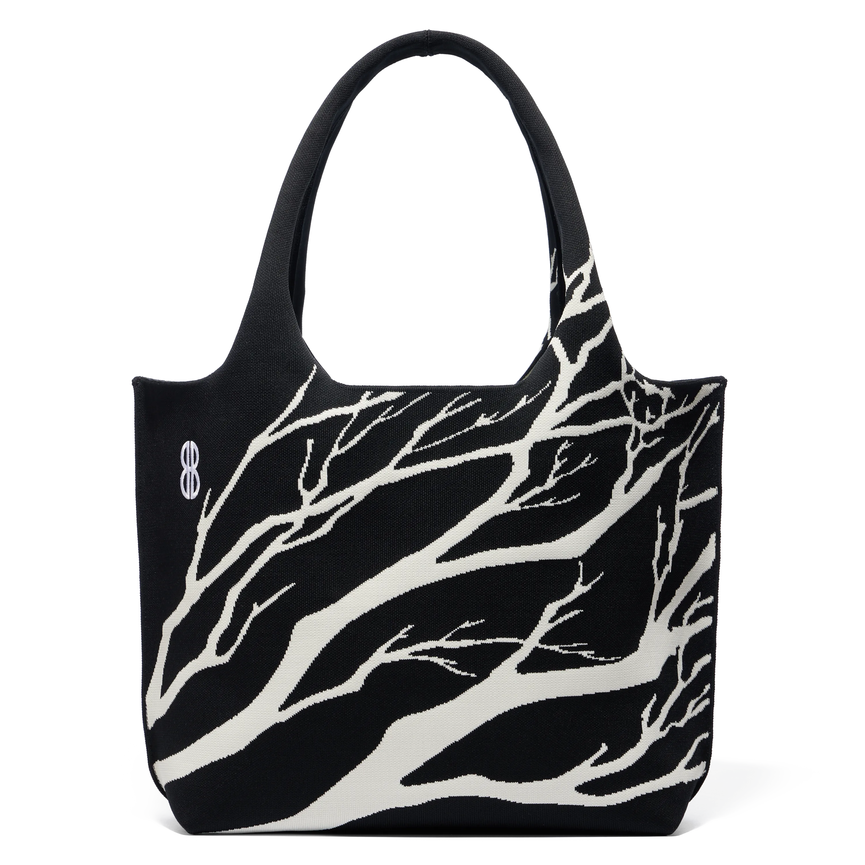 Daily Purpose Elegant Look Sutton City Tote - Black Tree Branches with pouch - Large