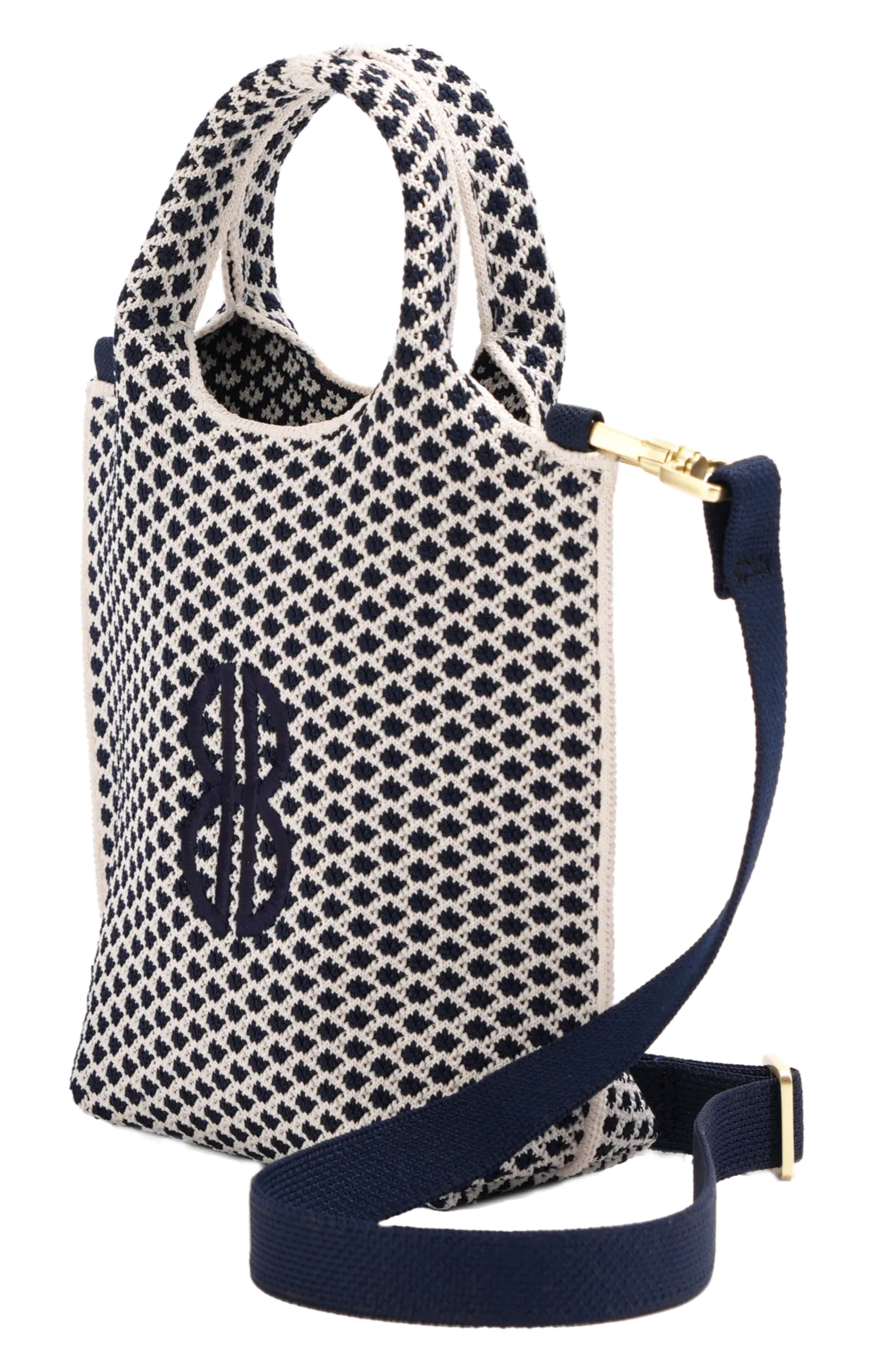 Sutton City Tote - Navy Diamond - Mini Essential Fashion