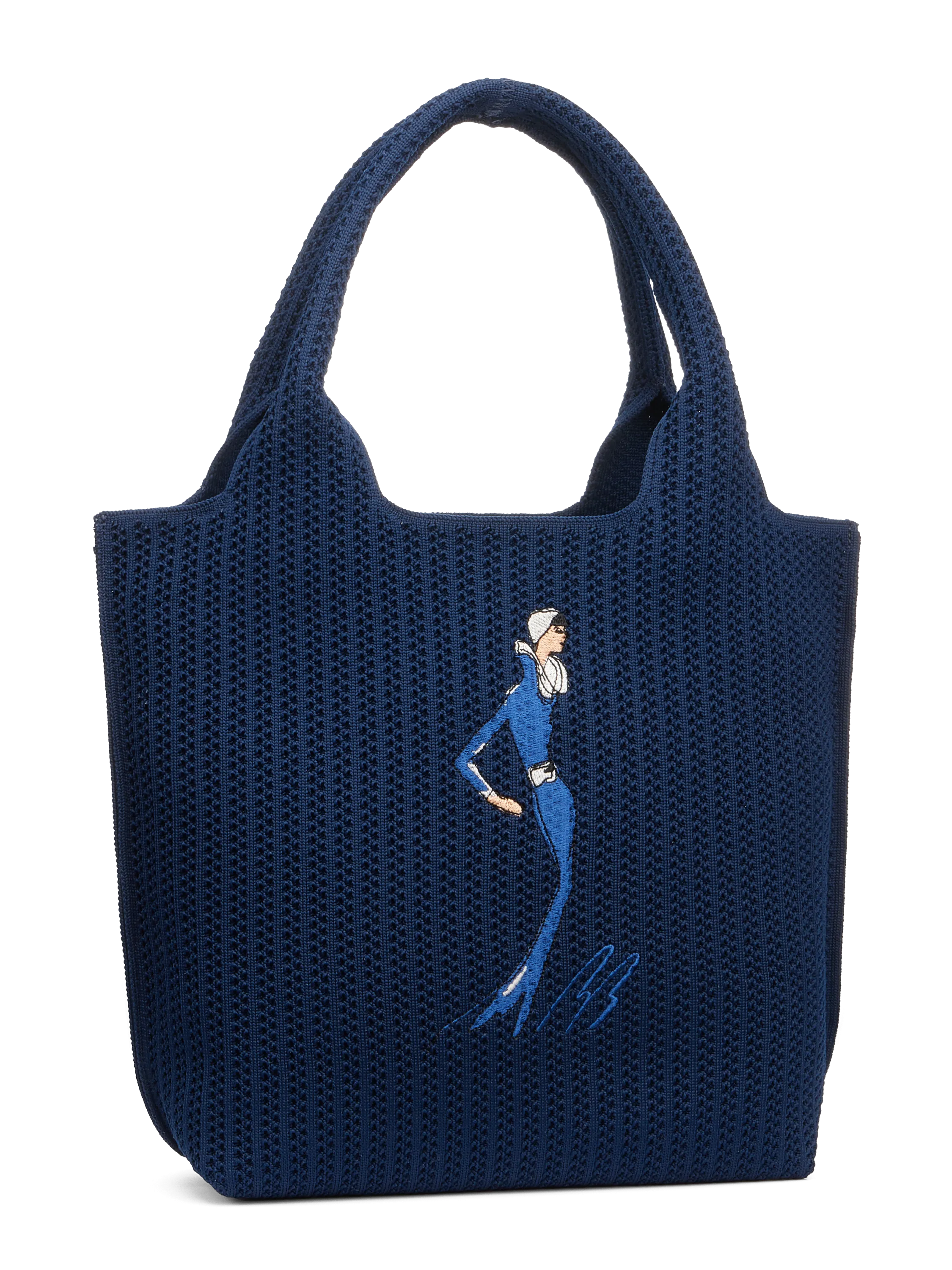 Sutton City Tote - Navy Stripe - Small Luxury Outfit