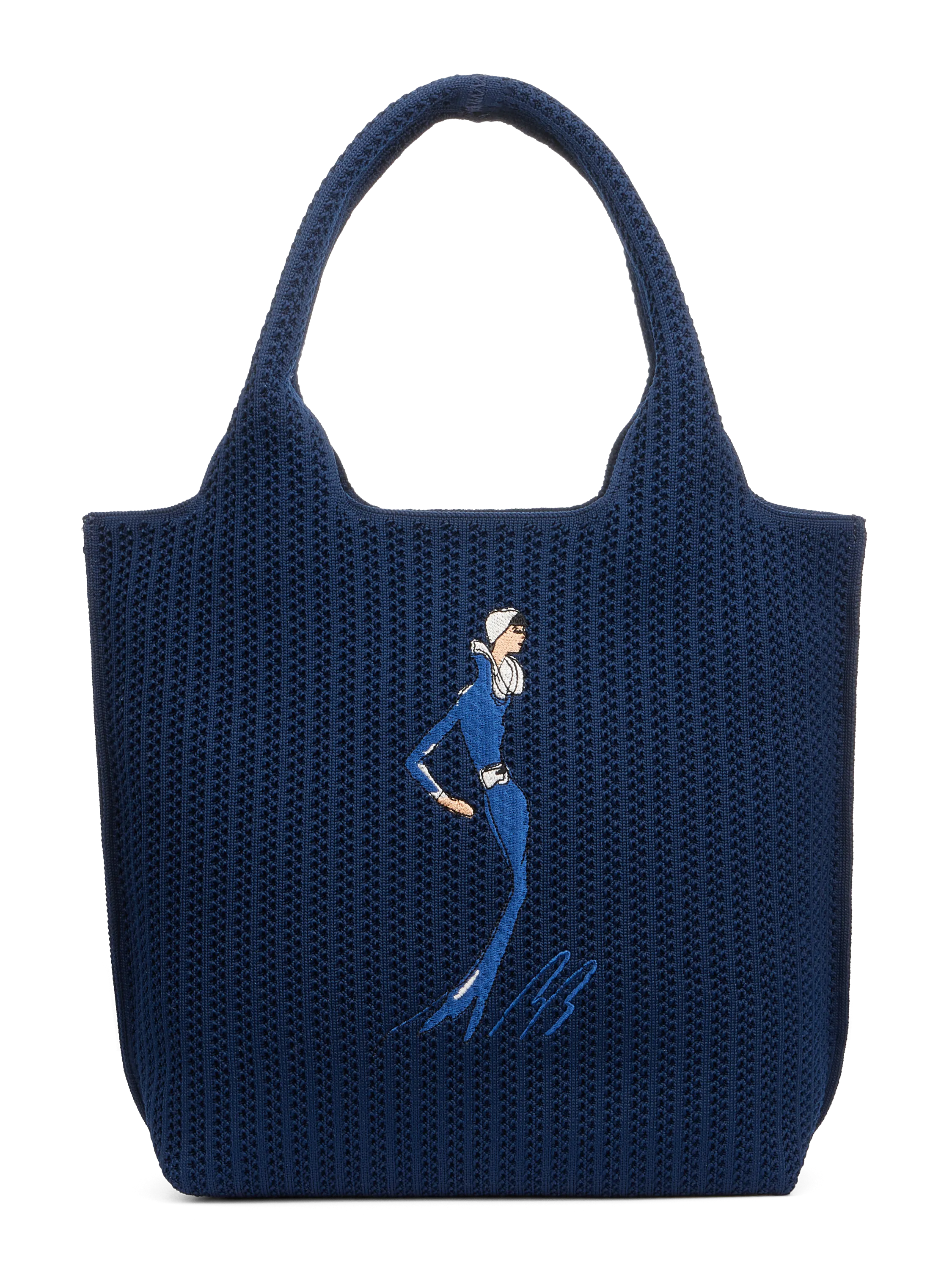 Casual Streetwear Sutton City Tote - Navy Stripe - Small