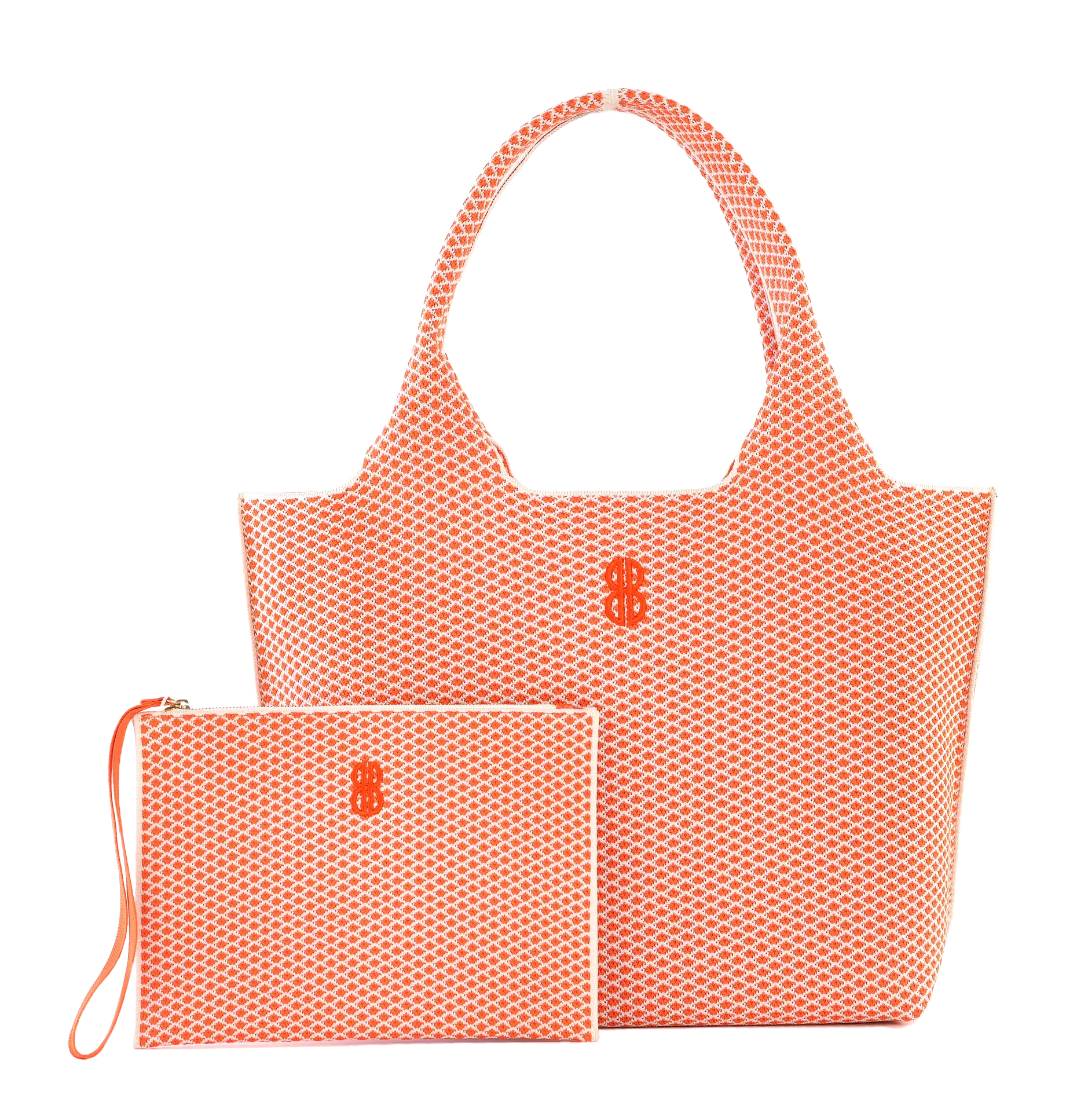 Sutton City Tote - Orange Diamond - Large Functional Look