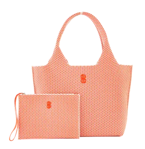 Sutton City Tote - Orange Diamond - Large Functional Look