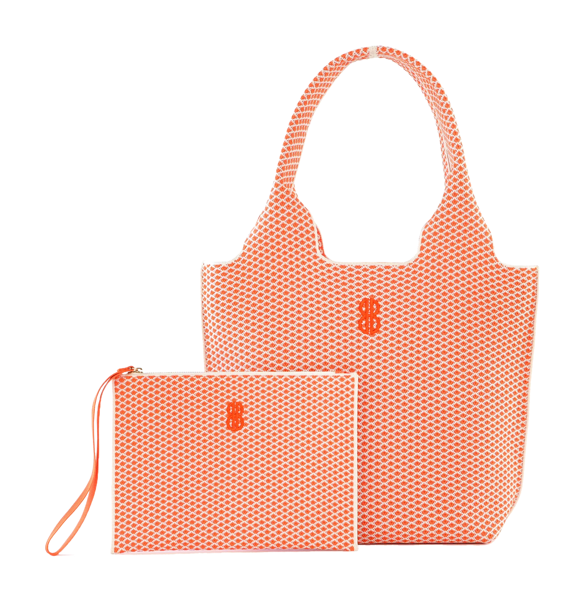 Durable Fabric Fashion Utility Sutton City Tote - Orange Diamond - Medium